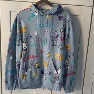 Peanuts Light Blue Pullover Hoodie